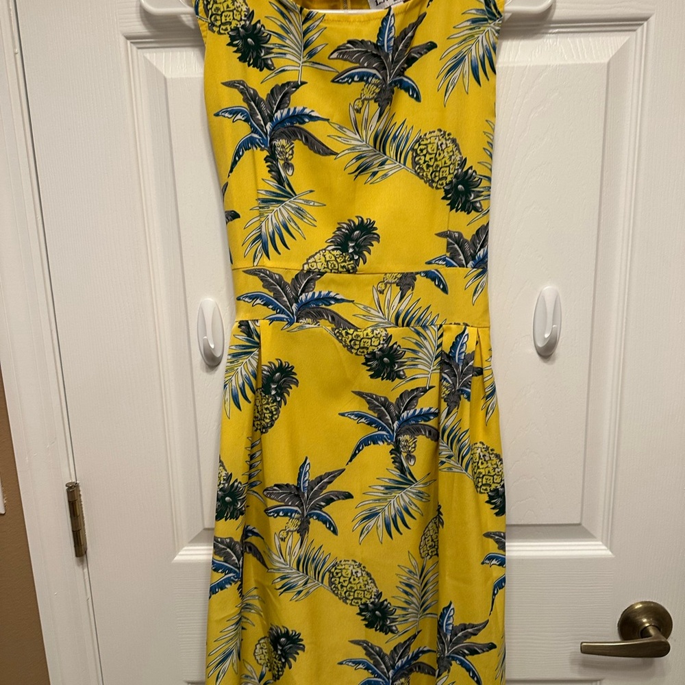 LA Soul Yellow Palm and Pineapple Dress 🌴🍍💛 - Picture 2 of 6